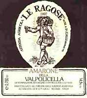 Ετικέτα του οίνου Amarone Le Ragose