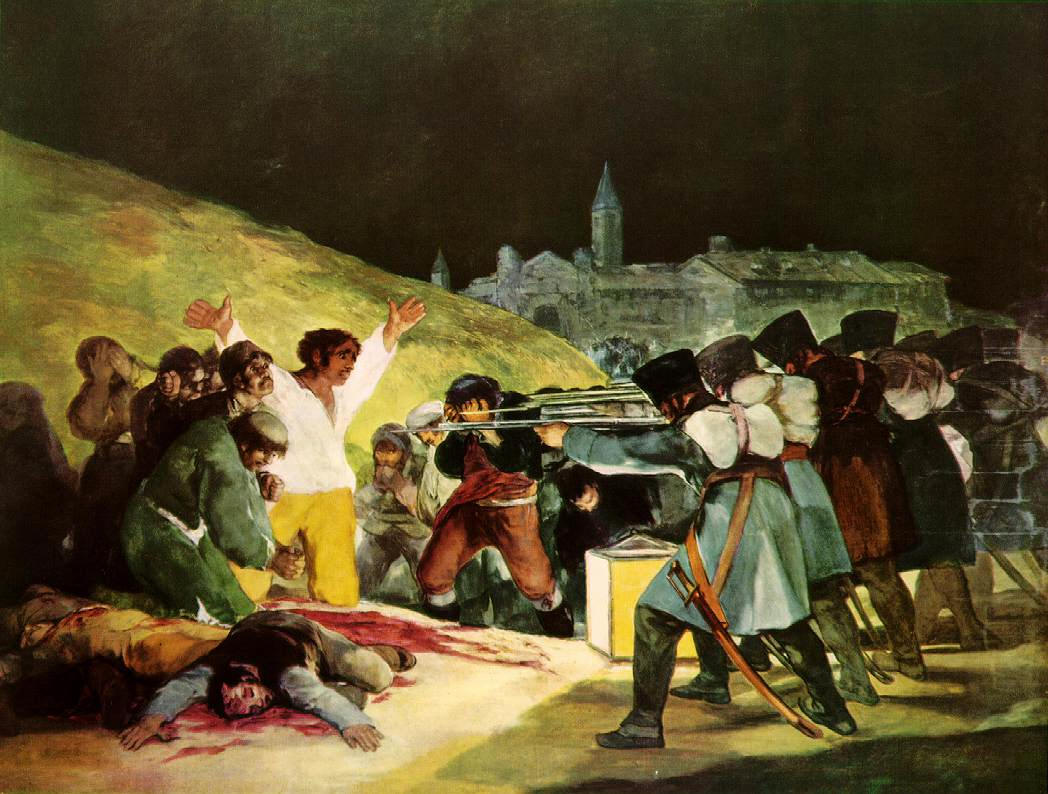Ο περίφημος πίνακας του Goya από τον οποίο ο Holtom εμπνεύστηκε το σύμβολο της ειρήνης. 