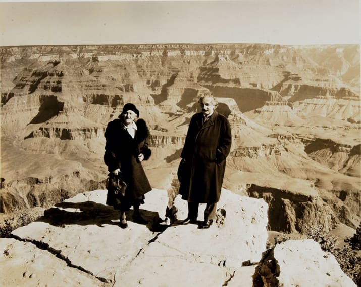 Ο Einstein με την γυναίκα του Elsa Grand Canyon, 1931